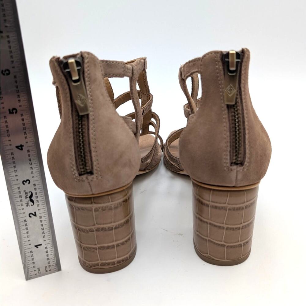 Donald Pliner Poeme Block Heel Sandal Women's Tobacco Brown Size US9.5M EU40 - Picture 4 of 10